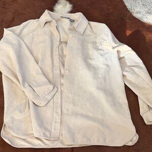 Relativity Beige Button-Up Shirt